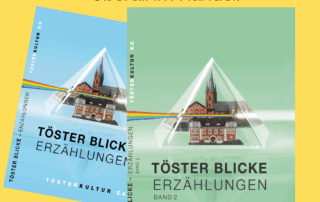 Flyer Werbung für die zwei Bänder Töster Blicke - Erzählungen