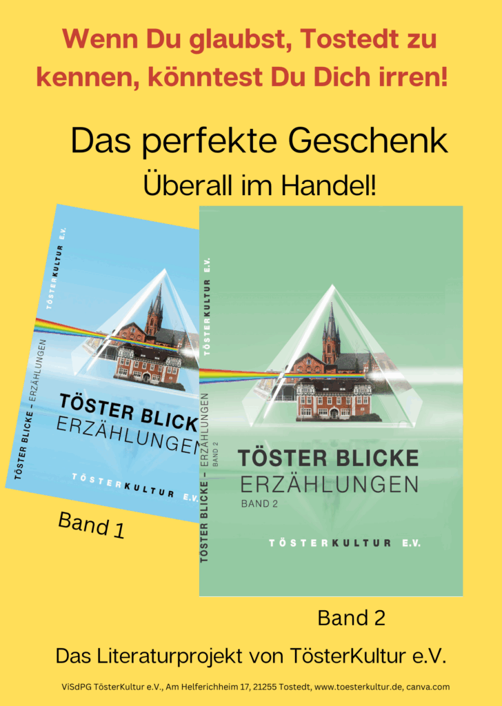Flyer Werbung für die zwei Bänder Töster Blicke - Erzählungen