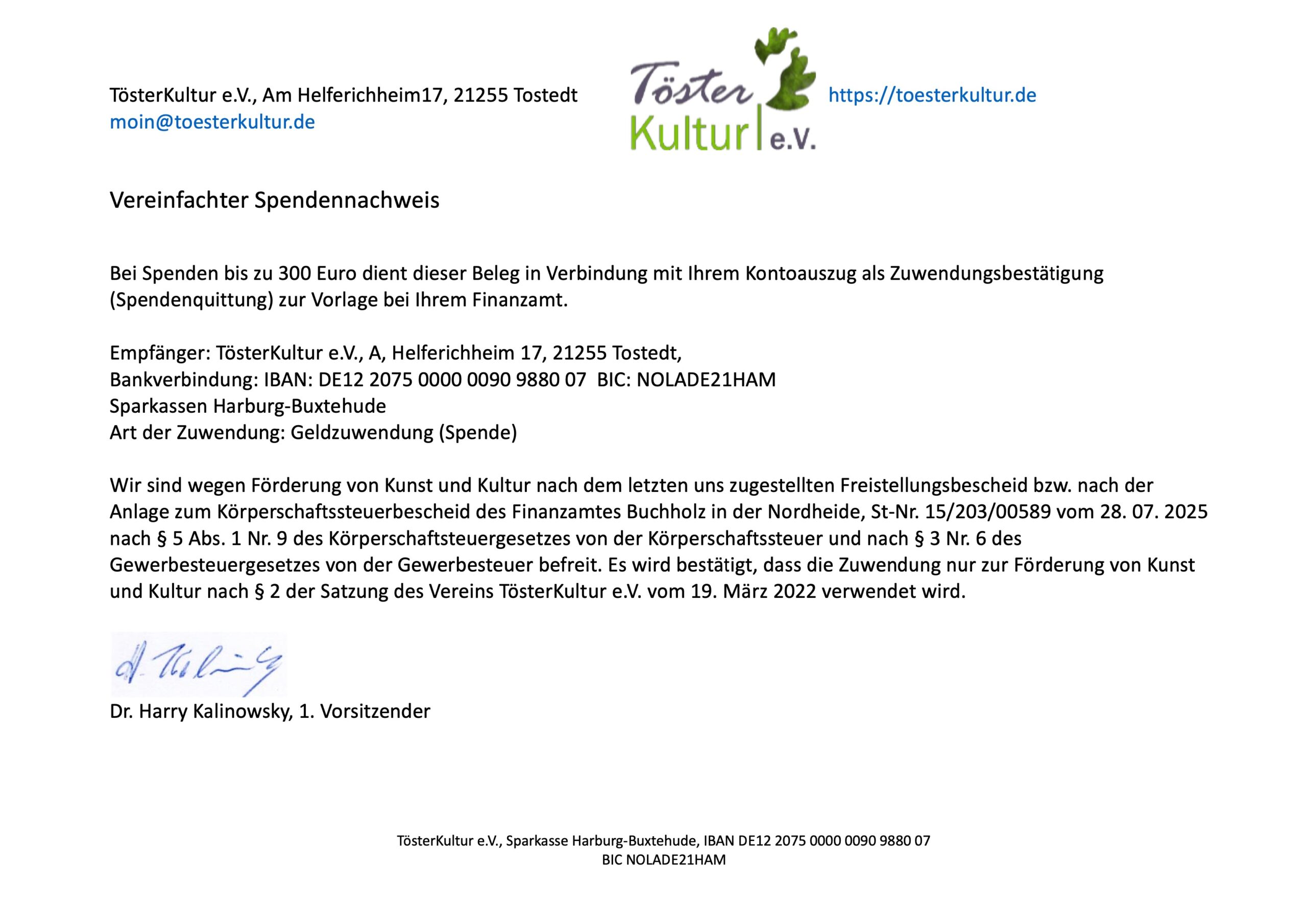 Vereinfachter SpendennachweisVerein2025_1